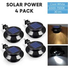 4x LED Solar Powered Gutter